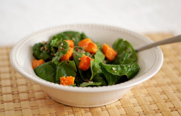 Butternut Squash Spinach Salad