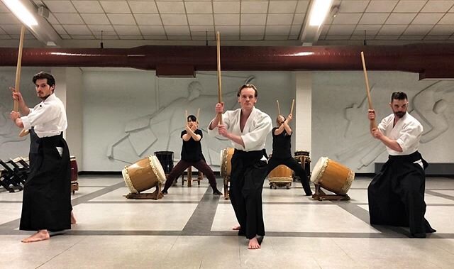 Practicing for a performance with Oto-Wa Taiko (音和太鼓) #剣術 #居合 #居合術 #抜刀術 #居合道 #古流 #古武道 #古武術 #清心武館 #心影流 #剣道　#otowataiko #taiko #kendo #kenjutsu #katana #koryu #kobudo #kobujutsu #iaijutsu #iai #iaido #battou #battoujutsu #japanesemartialarts #martialar