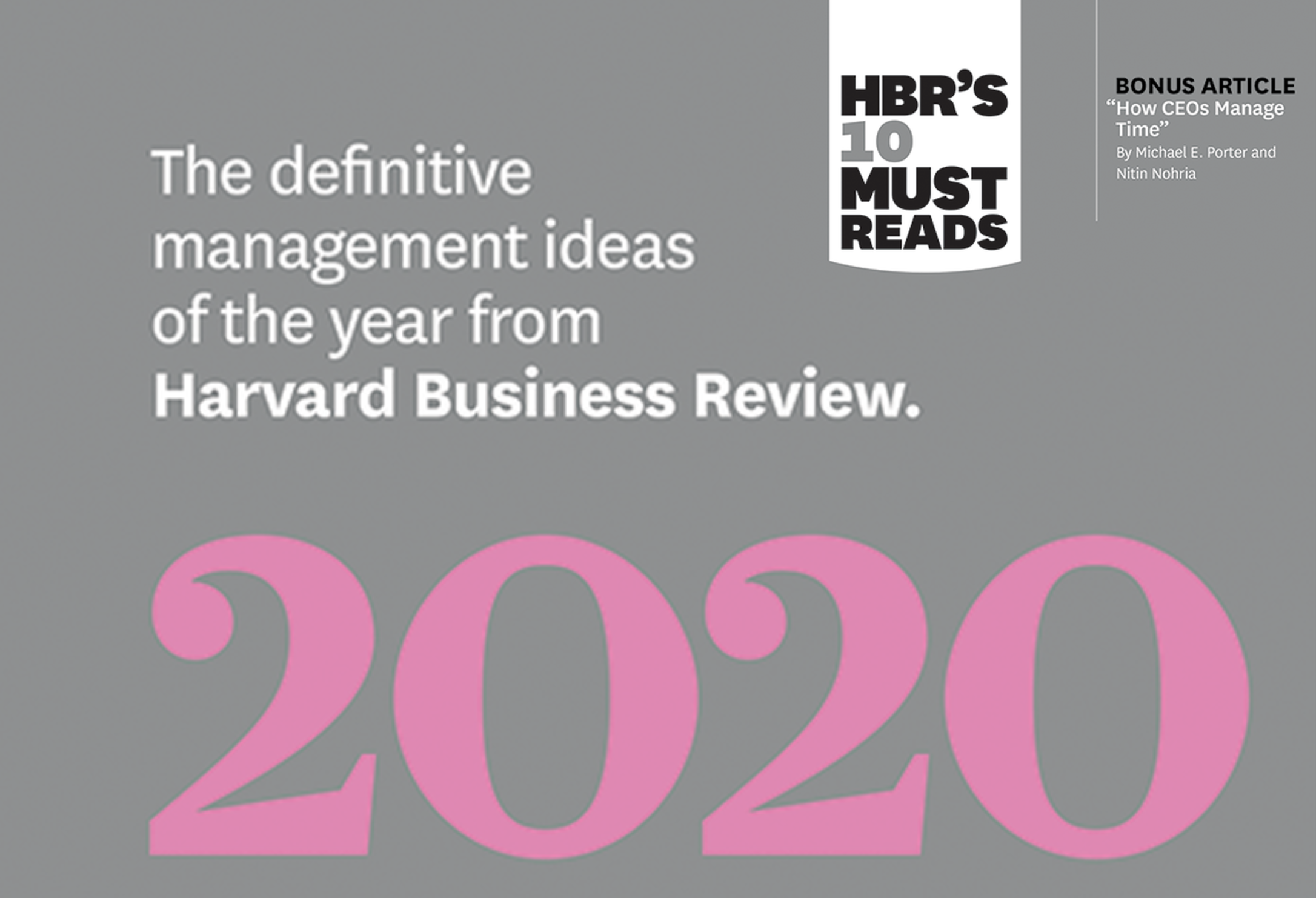 “Strategy for Start-Ups” among HBR’s 10 Must Reads for 2020