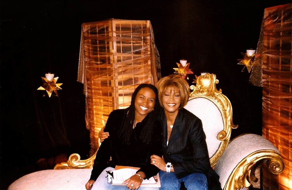 Quencie and Whitney at MTV Studios in NYC in Nov., 1998