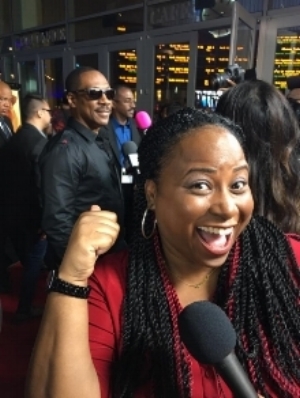 Studio Q Host, Quencie, after interviewing Eddie