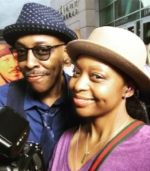 Studio Q Producer, Tam, with Arsenio Hall