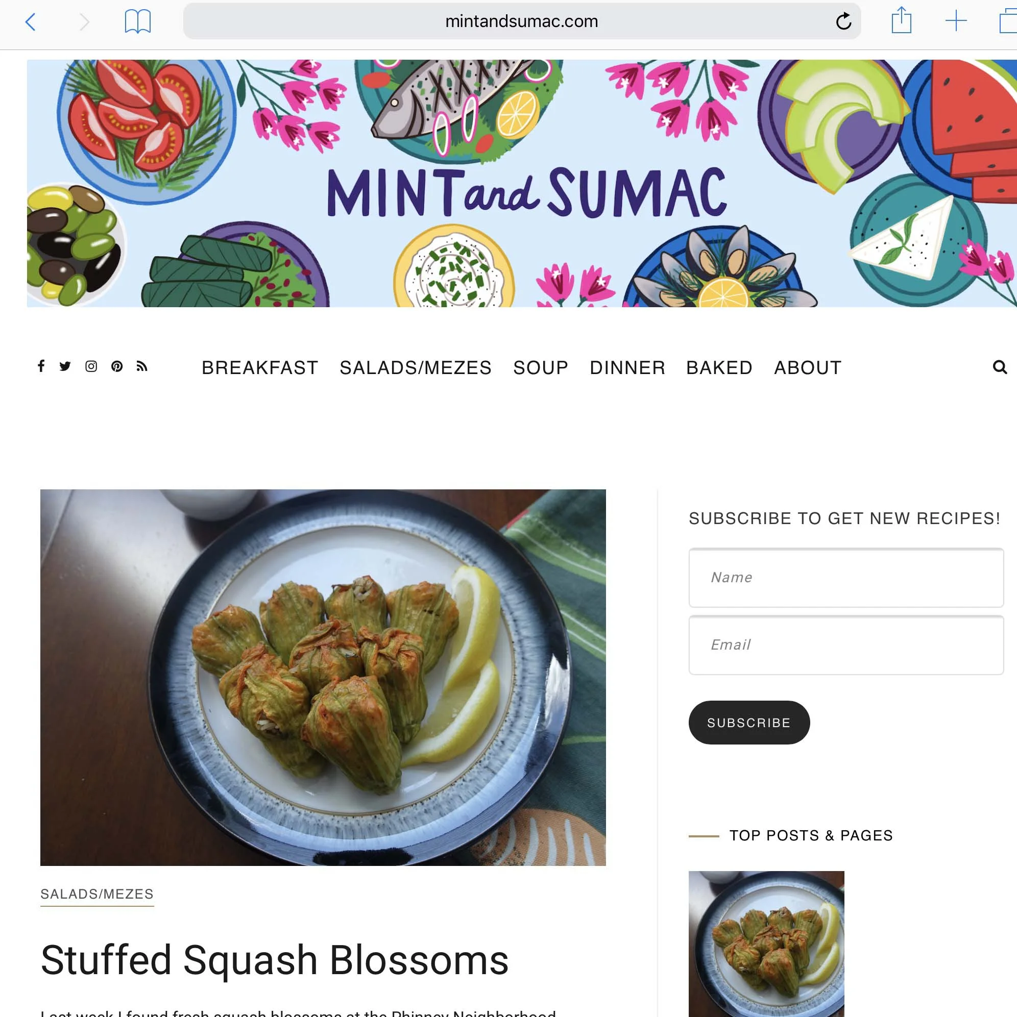 Mint & Sumac Website Design 