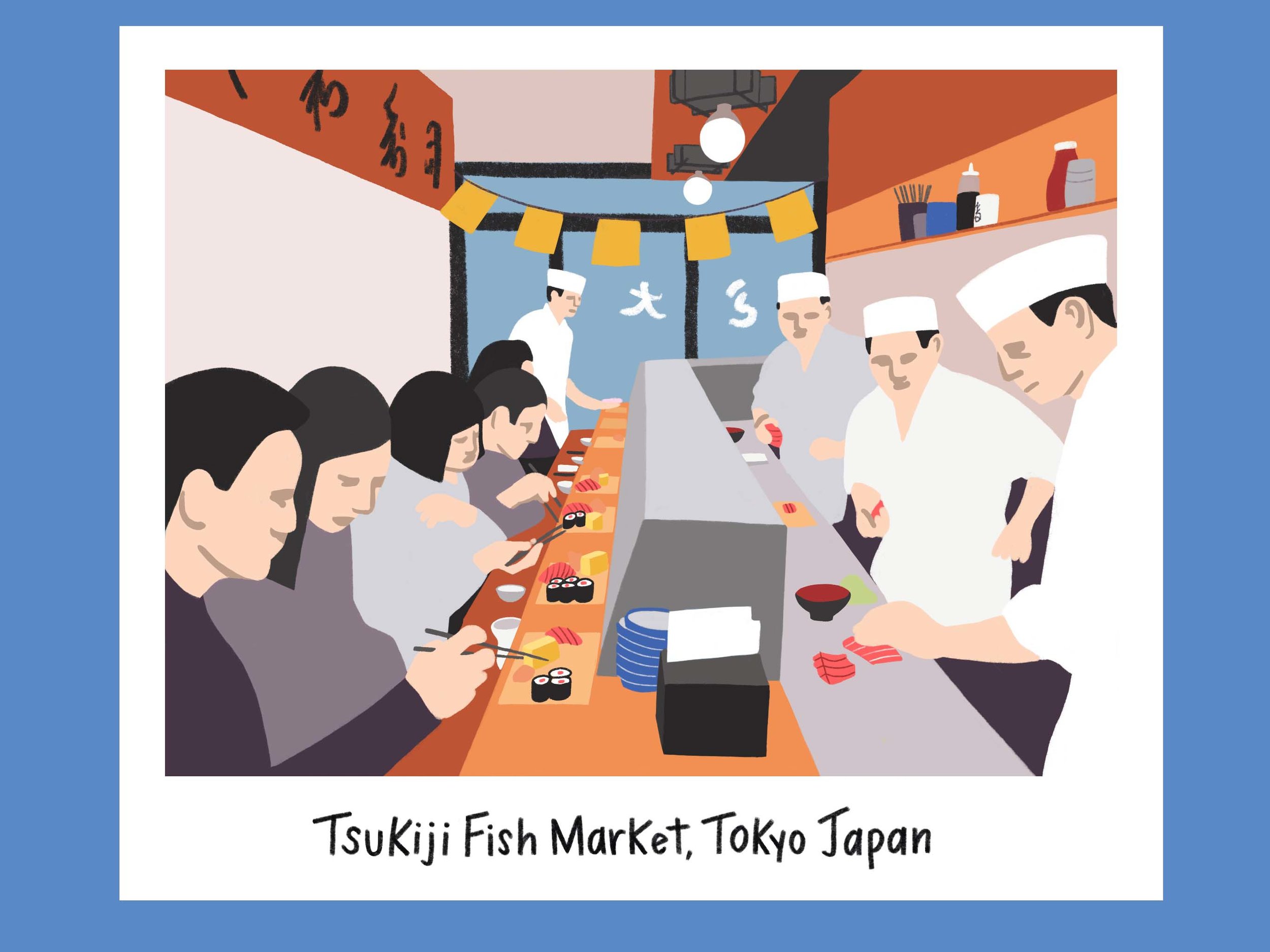 Traveling iPad drawing series: Tokyo, Japan