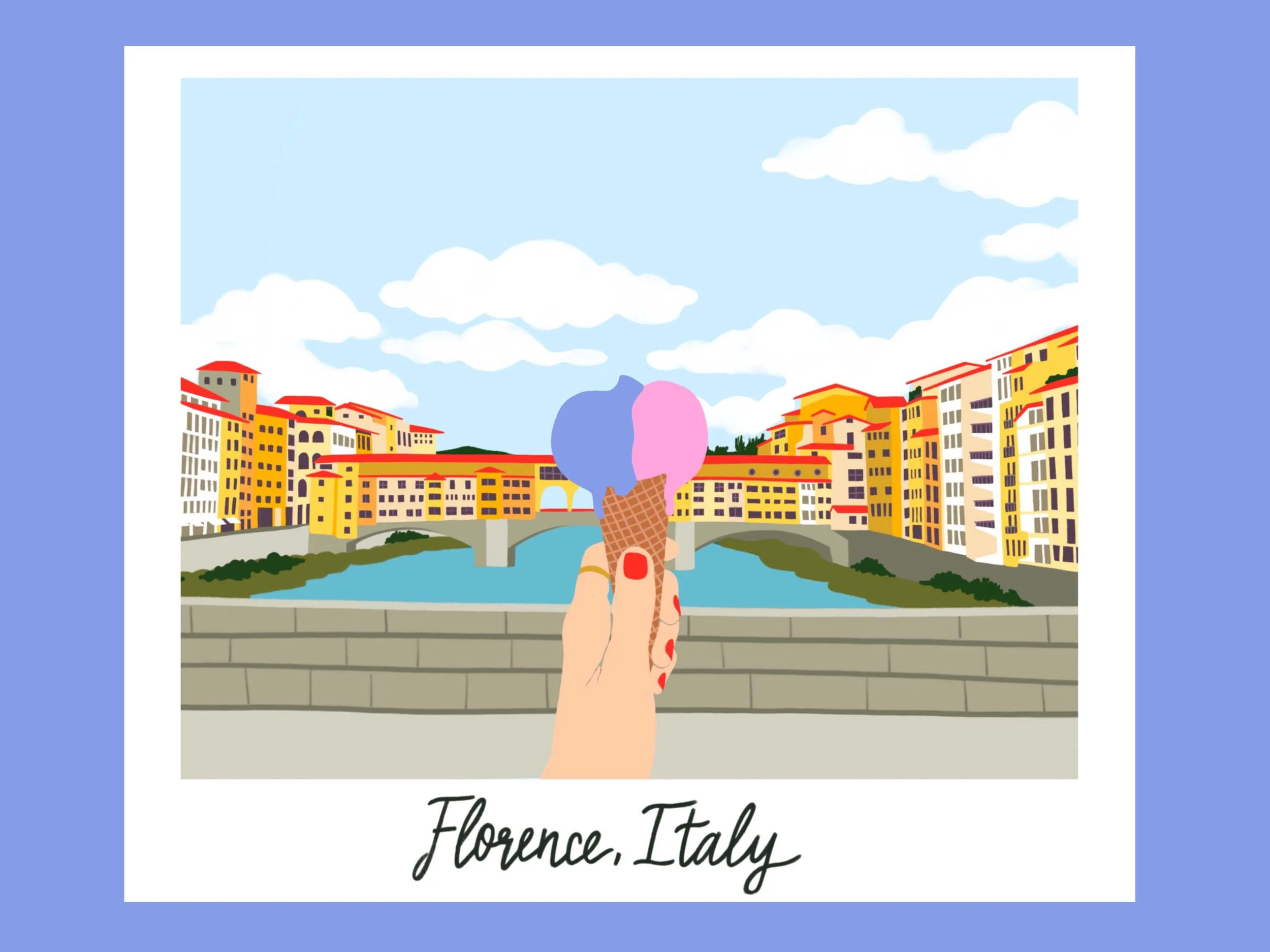 Traveling iPad drawing series: Florence, Italy