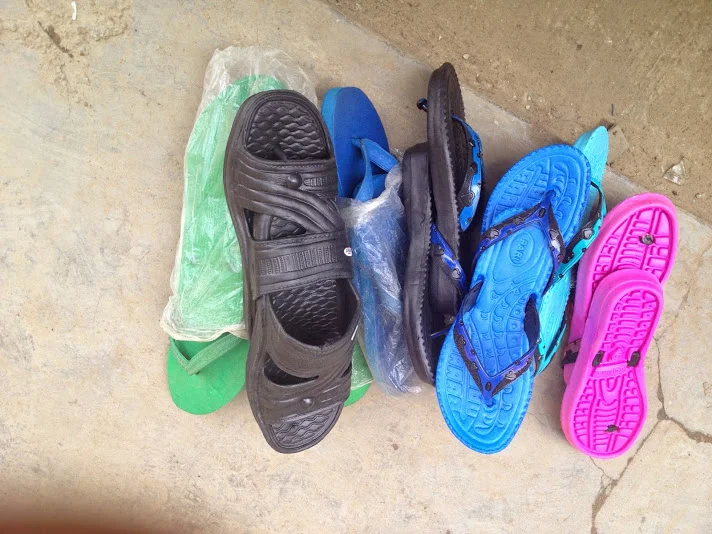 Colourful sandals given away and made someone happy!