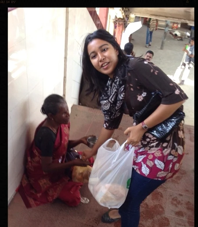 Distributing food to those who cannot help themselves