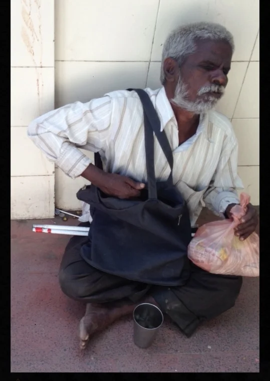 Distributing food to those who cannot help themselves