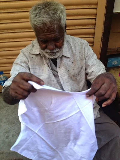 Happy to receive a clean shirt to wear