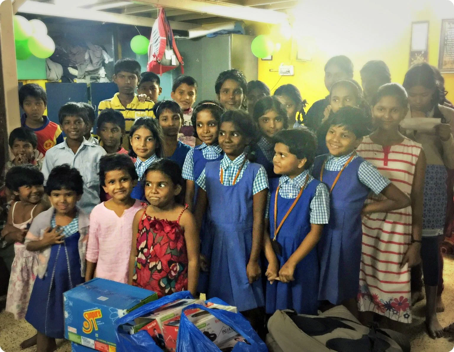 Shoe donation at the orphanage