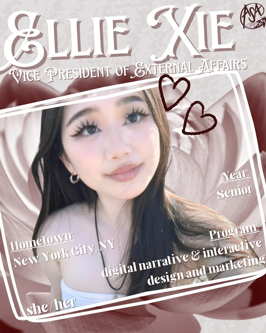BOARD INTROS 2025-26
next up is the mastermind behind our aanhpi month 
VPE!! ellie xie ⋆✴︎˚｡⋆

❀ she would be a guinness world record holder for caffeine consumed daily 🫩

❀ 3 fascinating facts about ellie are&hellip;
✴︎ i have a tattoo 🪡 of cinna
