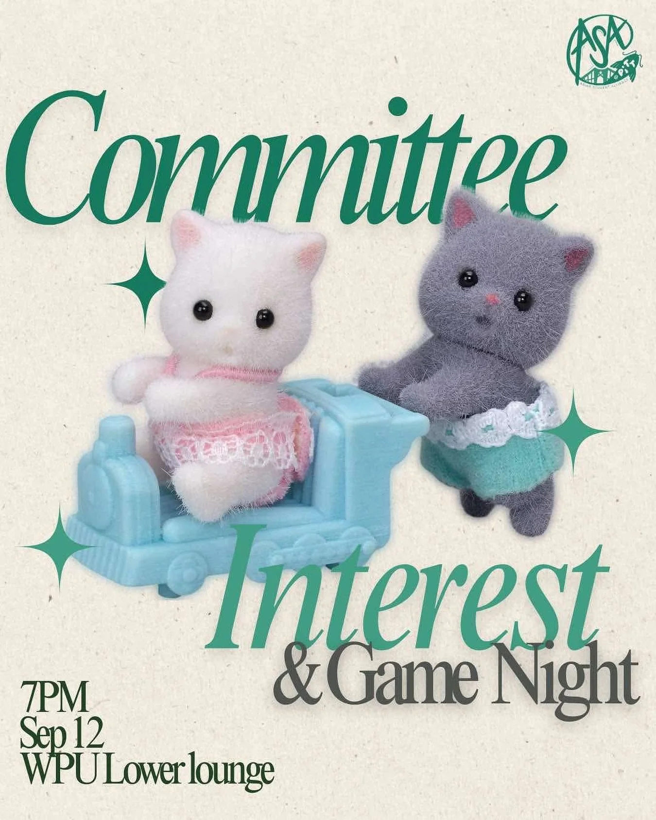 think asa is super cool, rad, and awesome? (ik you do 🫵) become more involved by joining a committee!
to hear about our committees while relaxing with some board games 🎲, join us at committee interest night THIS FRIDAY, 9/12, from 7-8:30pm in wpu