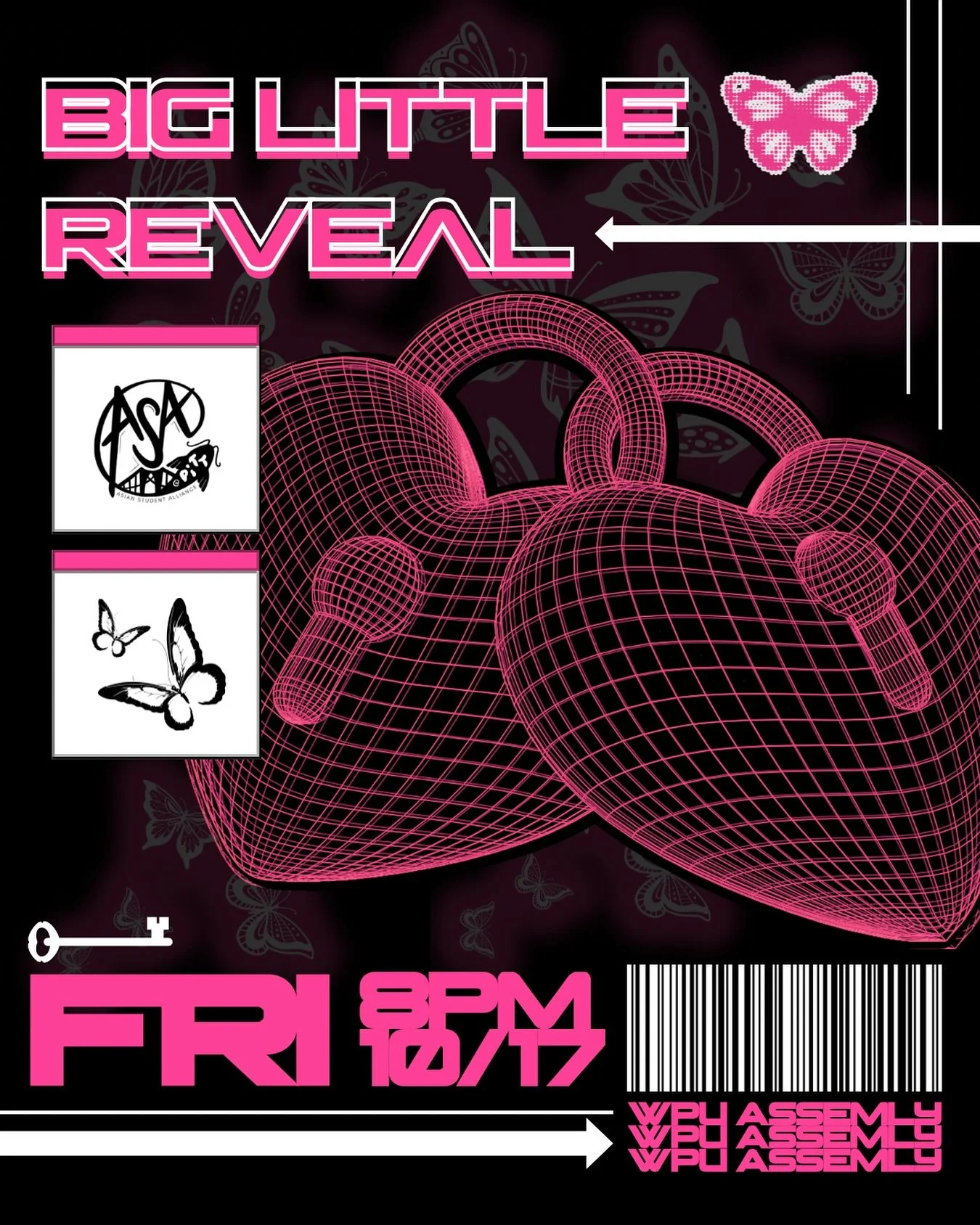 it’s the moment you’ve all been waiting for…BIG LITTLE REVEAL!
come join us on FRIDAY, 10/17 at 8pm in wpu assembly to find out who your big or little is and meet with your asa fam! 🫂
the theme is y2k (so make sure to bring yo