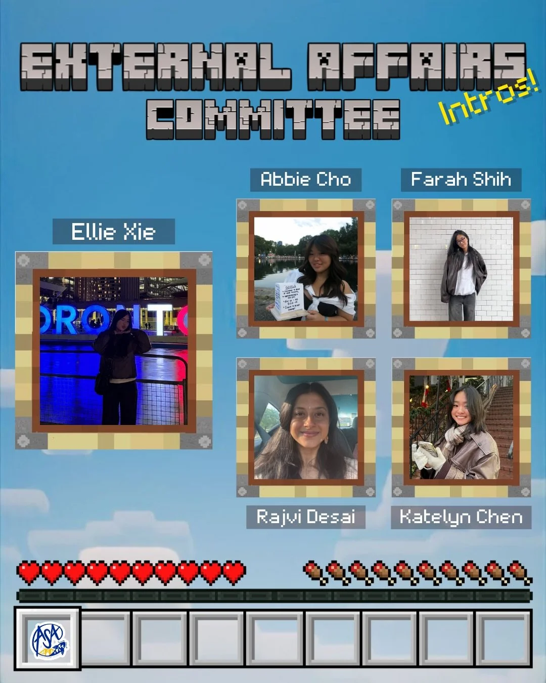 next up, our gorgeous external affairs divas led by our vpe ellie! 💗

external affairs committee helps with planning and running aanhpi month (which we obviously can&rsquo;t wait for 🤭), outreaching to orgs beyond asa to advocate for asian american