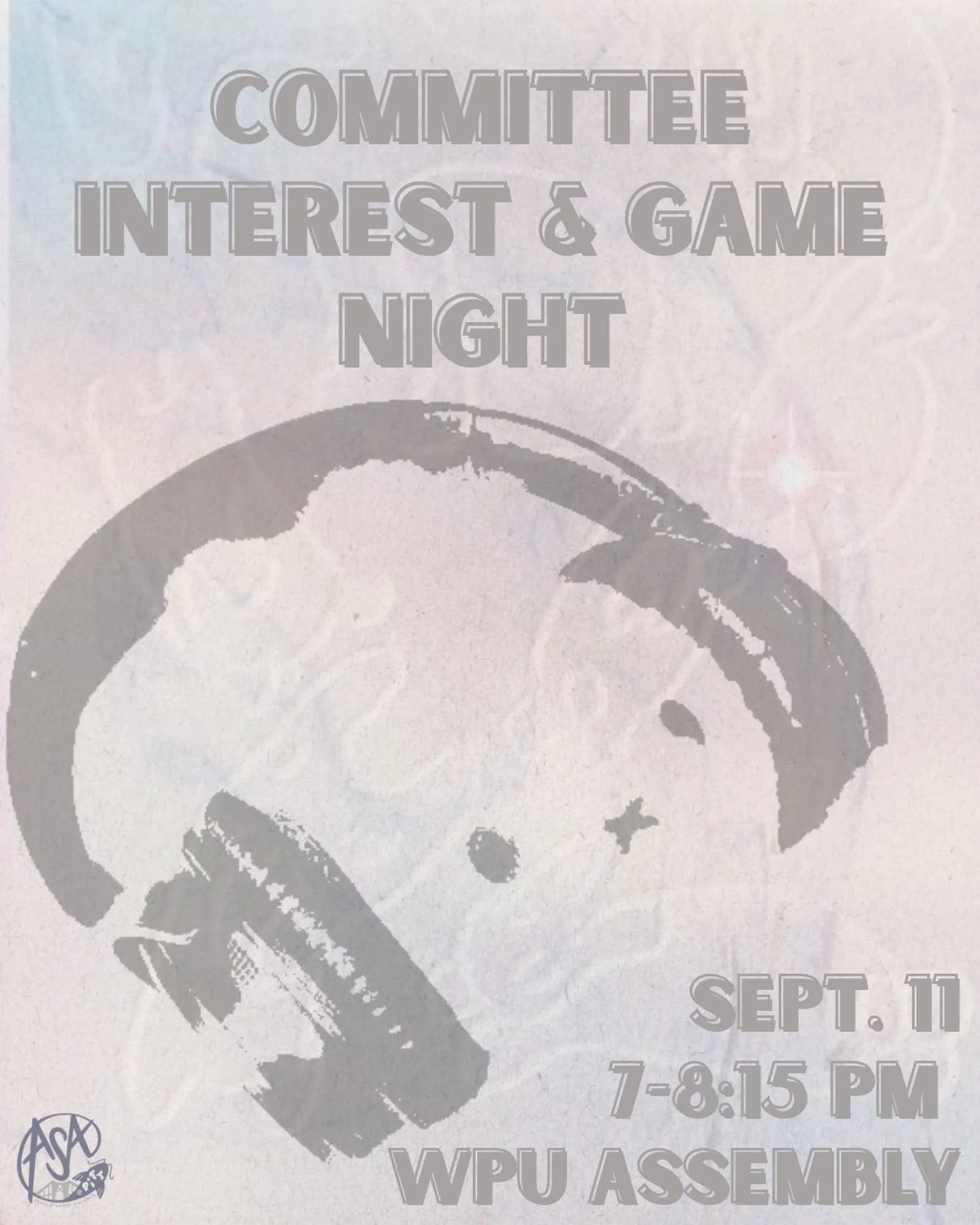 Interested in getting more involved with ASA? Come meet our board, learn more about each of our committees, and see which one might be the right fit for you! And of course, we&rsquo;ll have plenty of games and time to hang out too 😼

Whether you&rsq