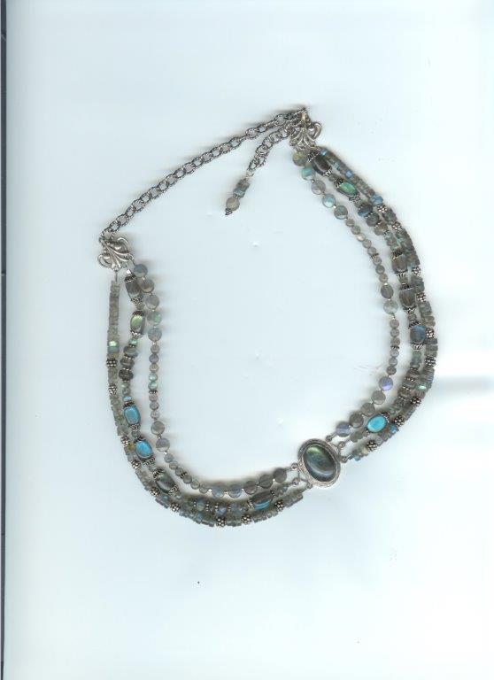 Magnificent Labradorite Triple Strand Necklace