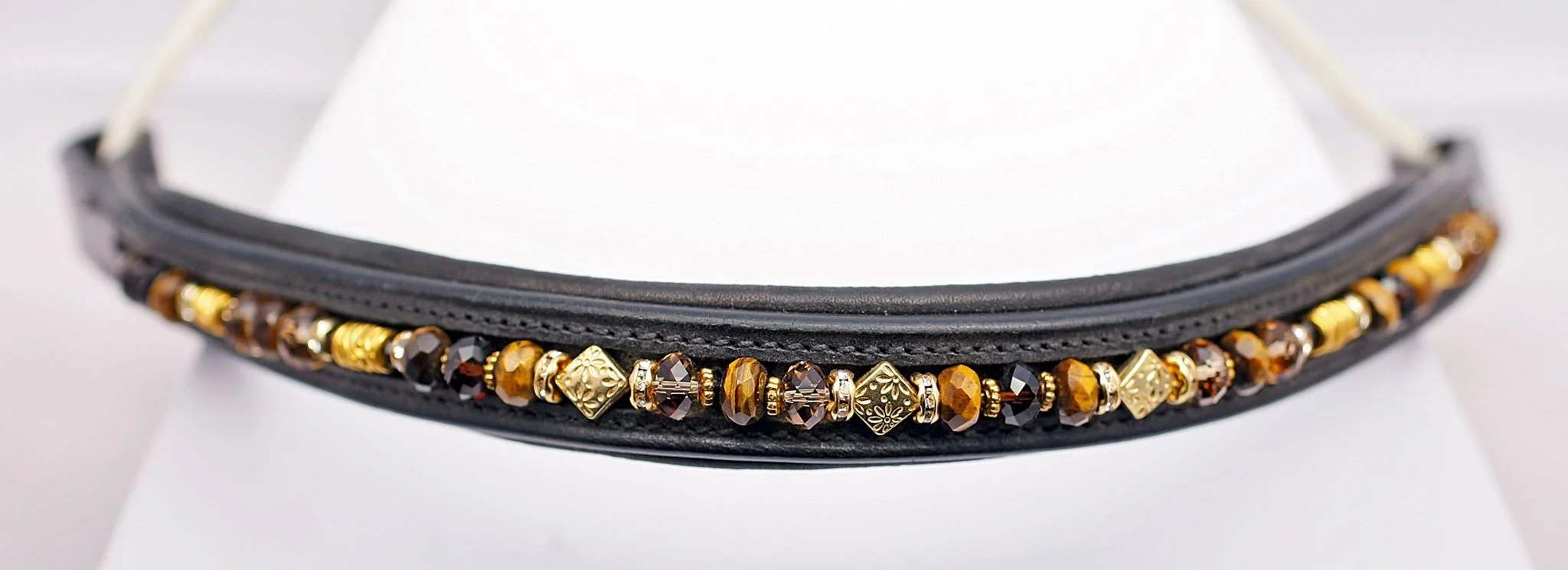 Tiger Eye, Topaz & Brass Diamonds