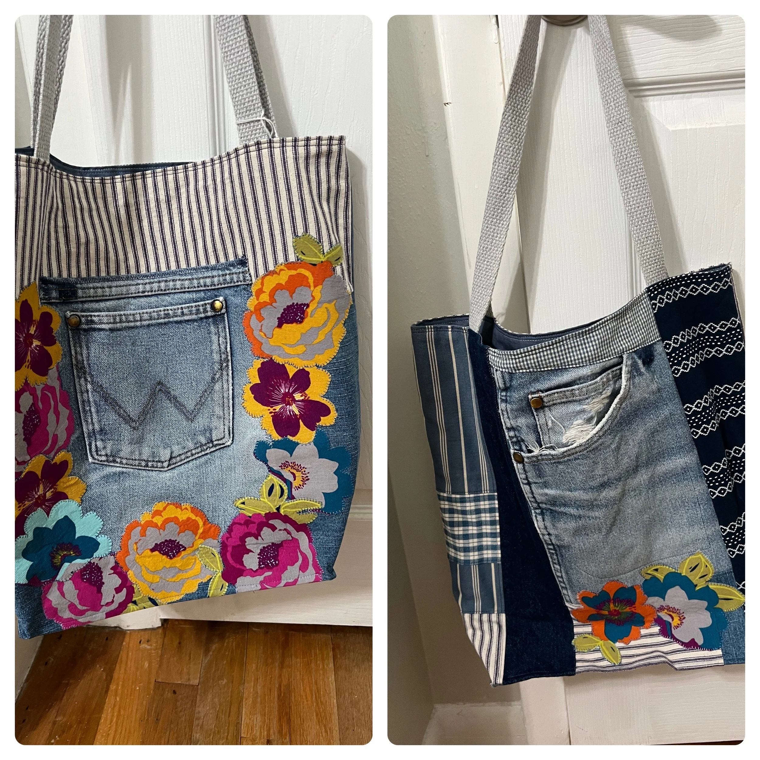Recycled Denim Tote Bag Sewing Class