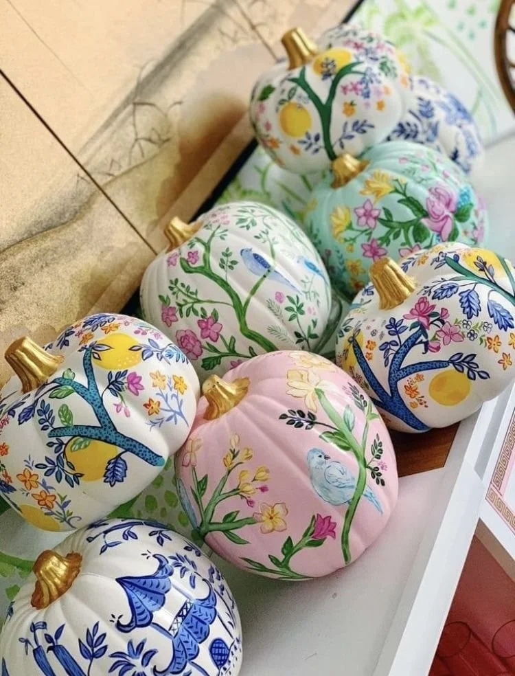 Hand Painted Pastel Pumpkins