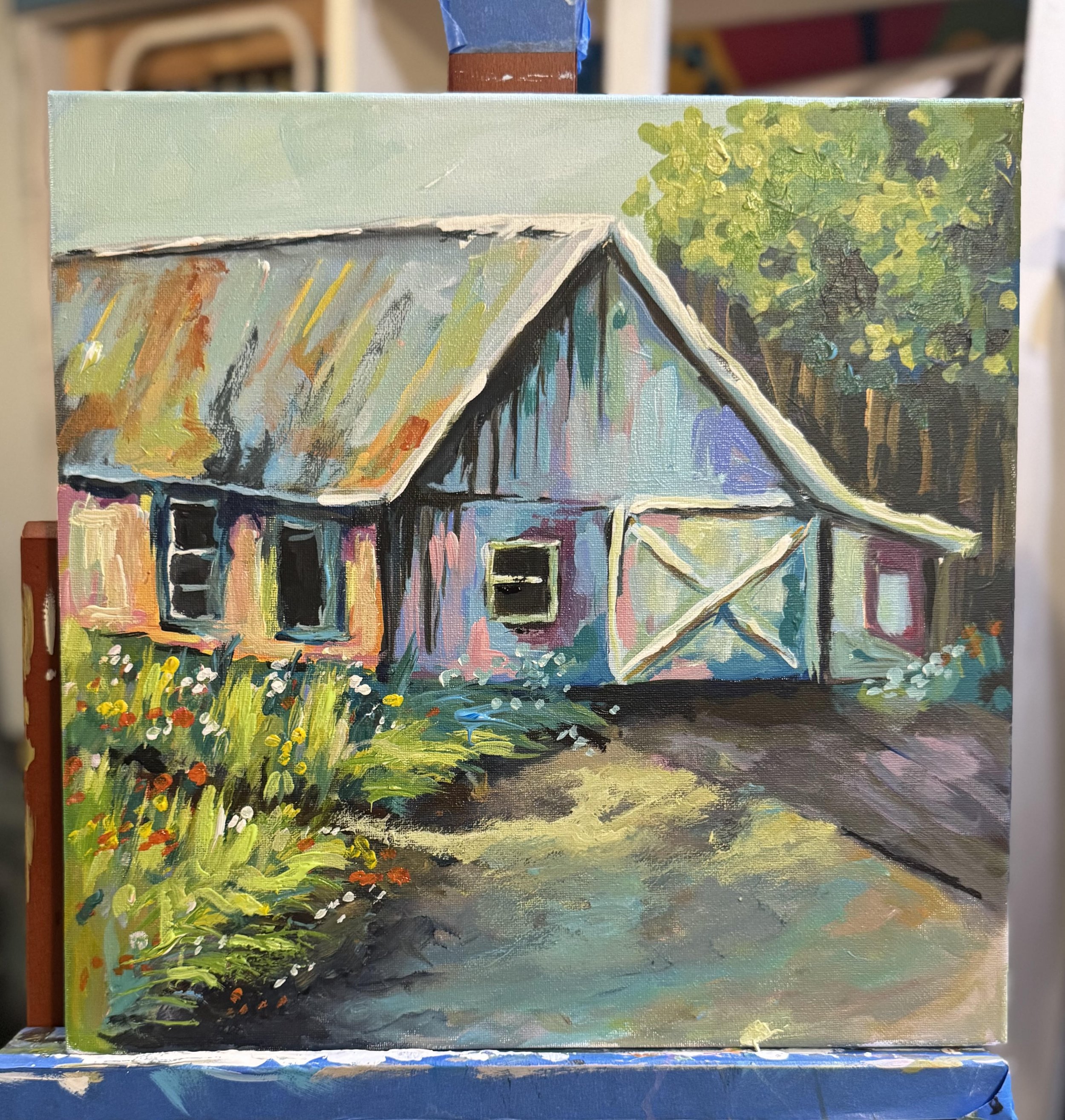 Acrylic Painting Workshop- Intro to Painting Old Barns- Afternoon Class