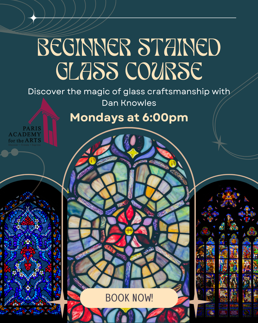 4 Week Stained Glass Course- Beginner