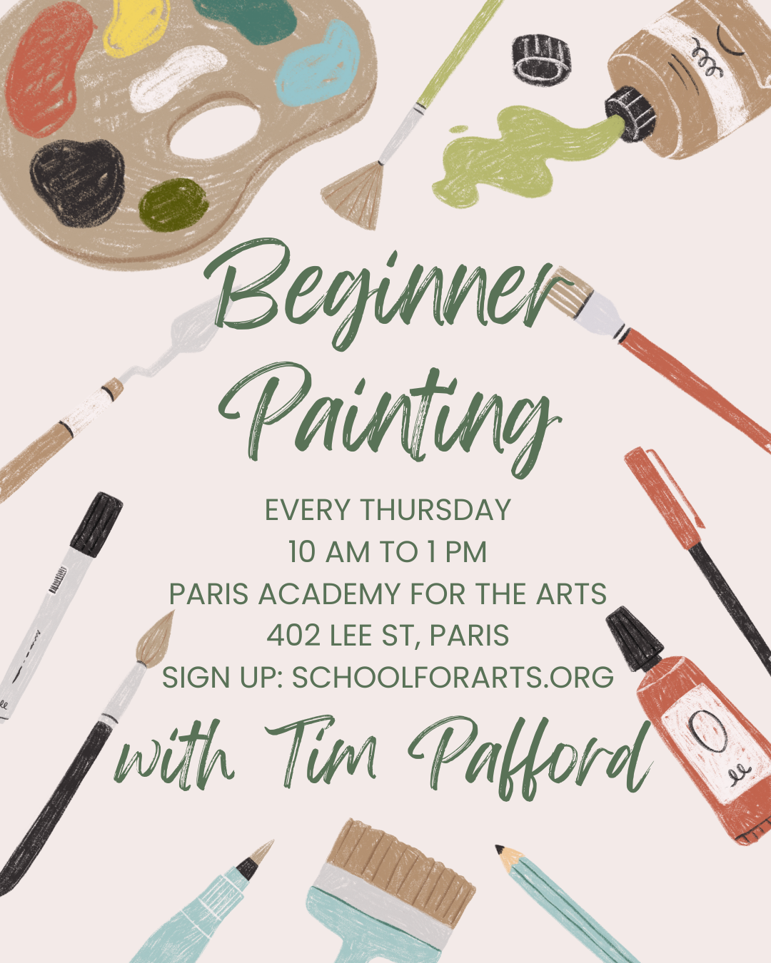 6-Week Basic Painting Course with Tim Pafford 