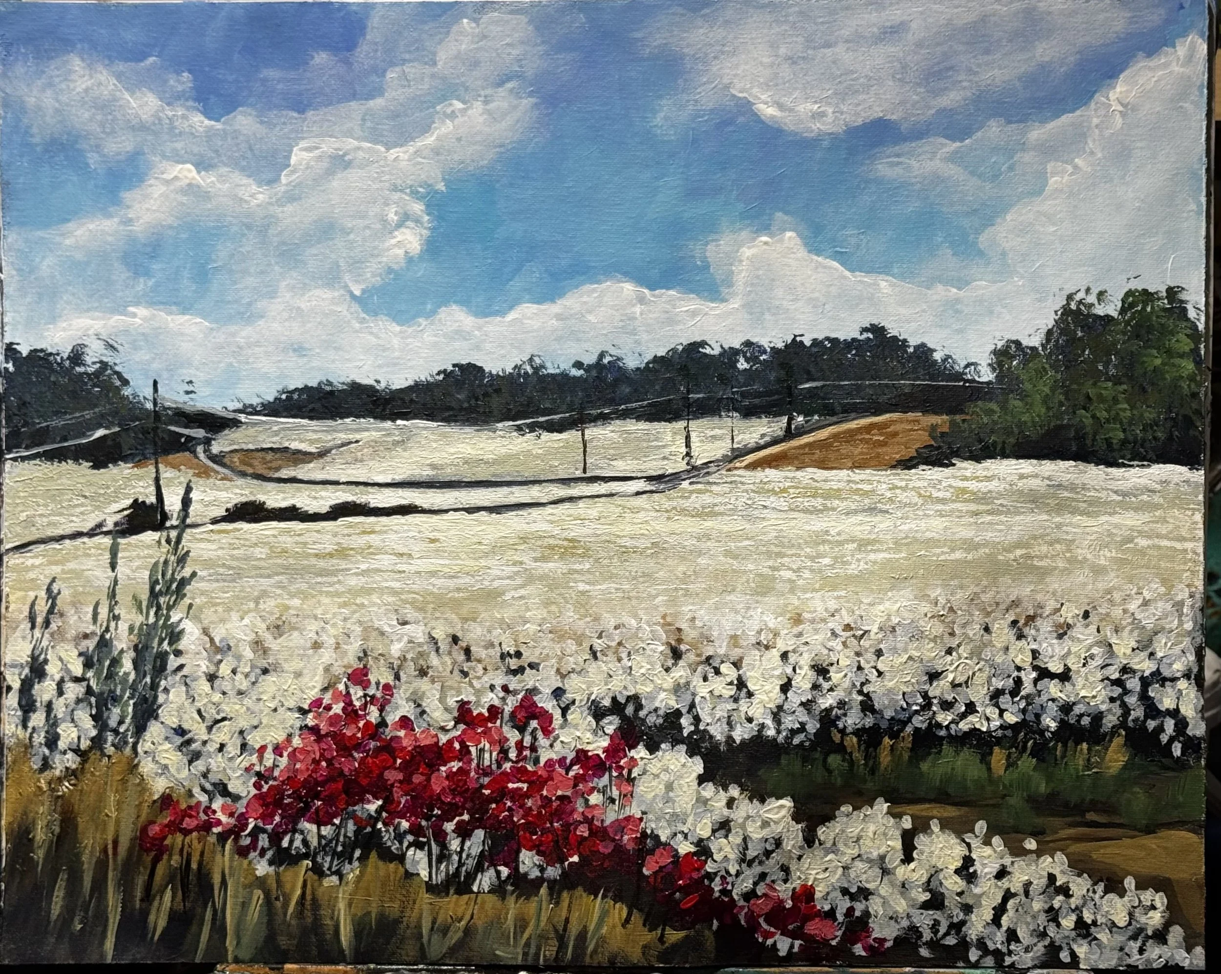 Cotton Field of State Rd 77 Painting Workshop with Erik Stonebraker