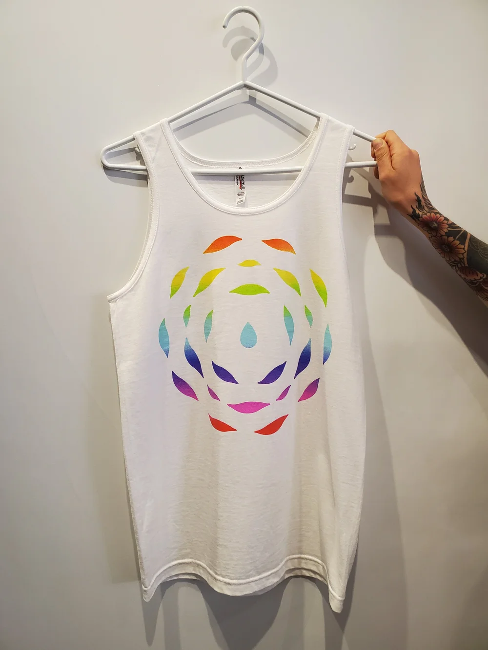 LAT PRIDE Unisex Jersey Tank White — Liquid Amber Tattoo