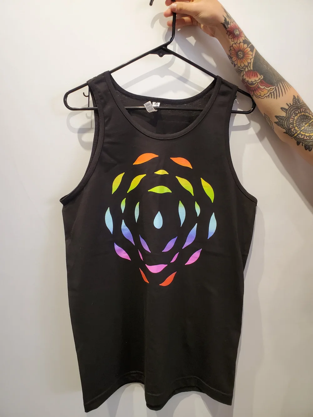 LAT PRIDE Unisex Jersey Tank Black — Liquid Amber Tattoo