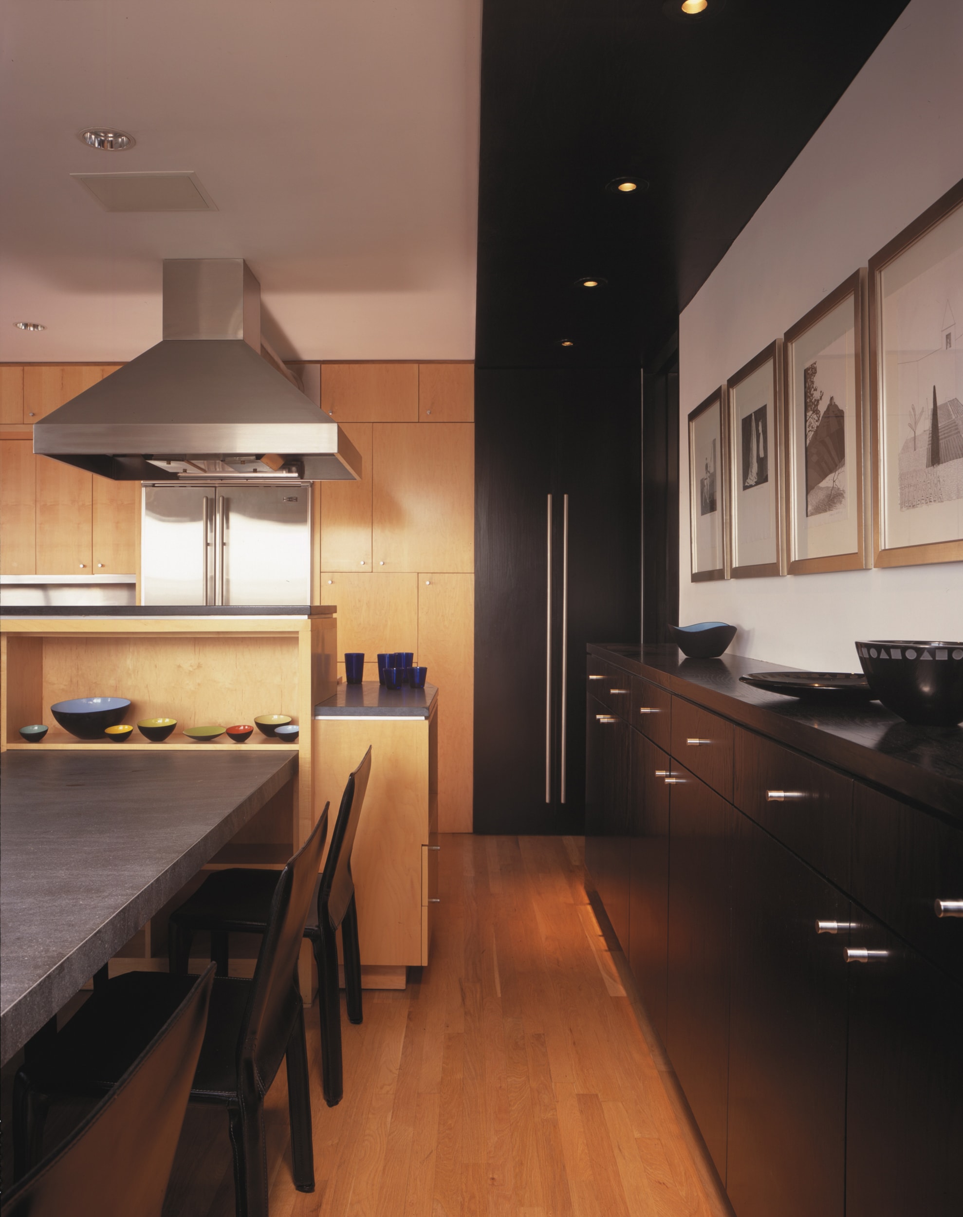 Modern Apartment Renovation | West Village Manhattan New York City | Kitchen Custom Built In Cabinets Wood Floor | RES4