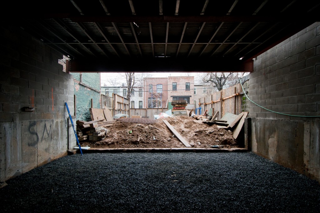   View from within the foundation walls  