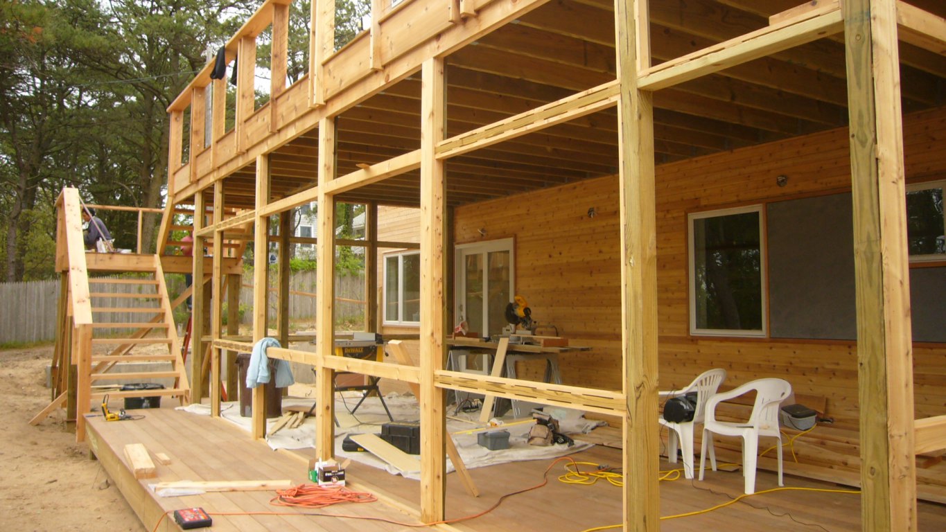   Construction of outdoor porch  