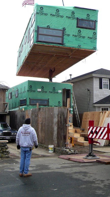   Elevation of second box being placed.  