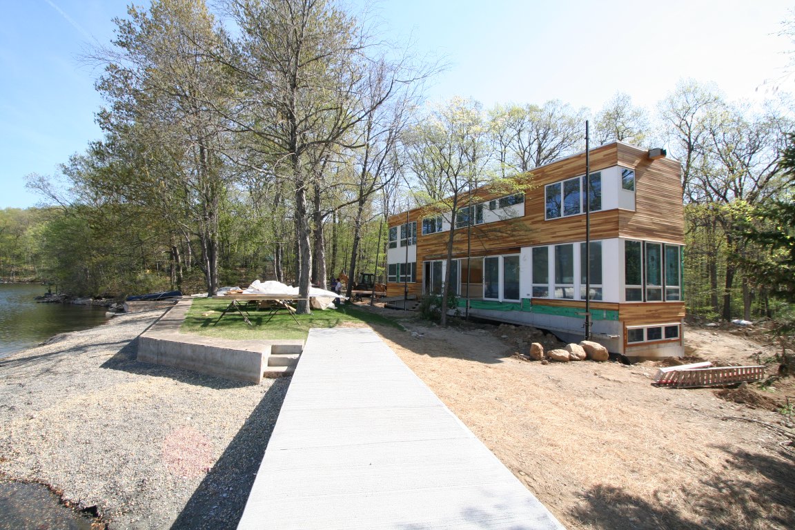   View of house from pathway approach  