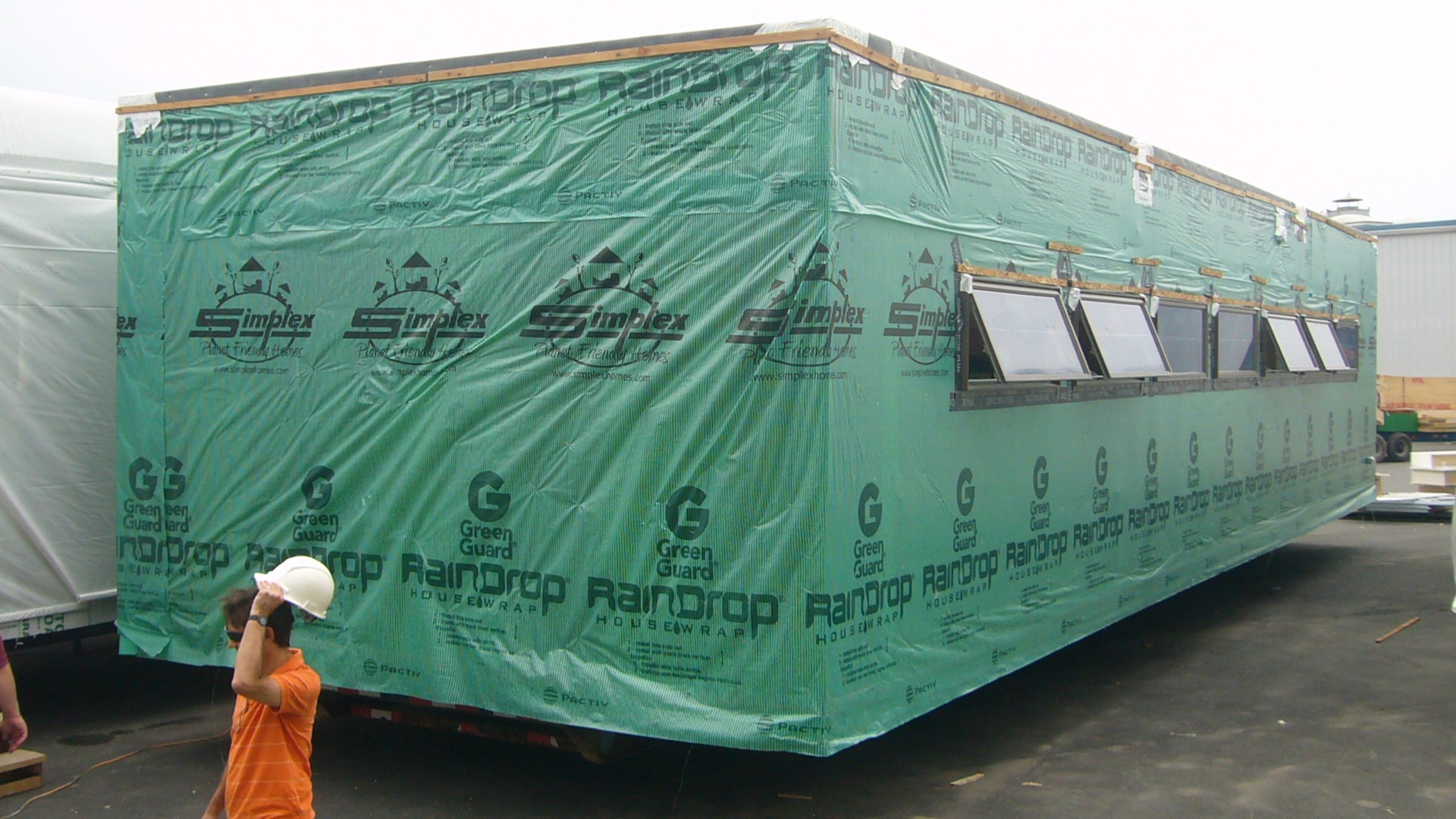   Exterior view of Module with Housewrap  