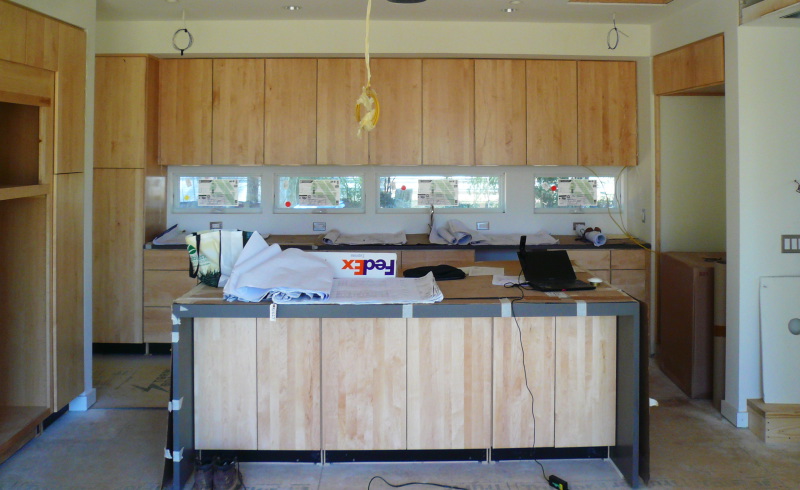   Kitchen area under construction  