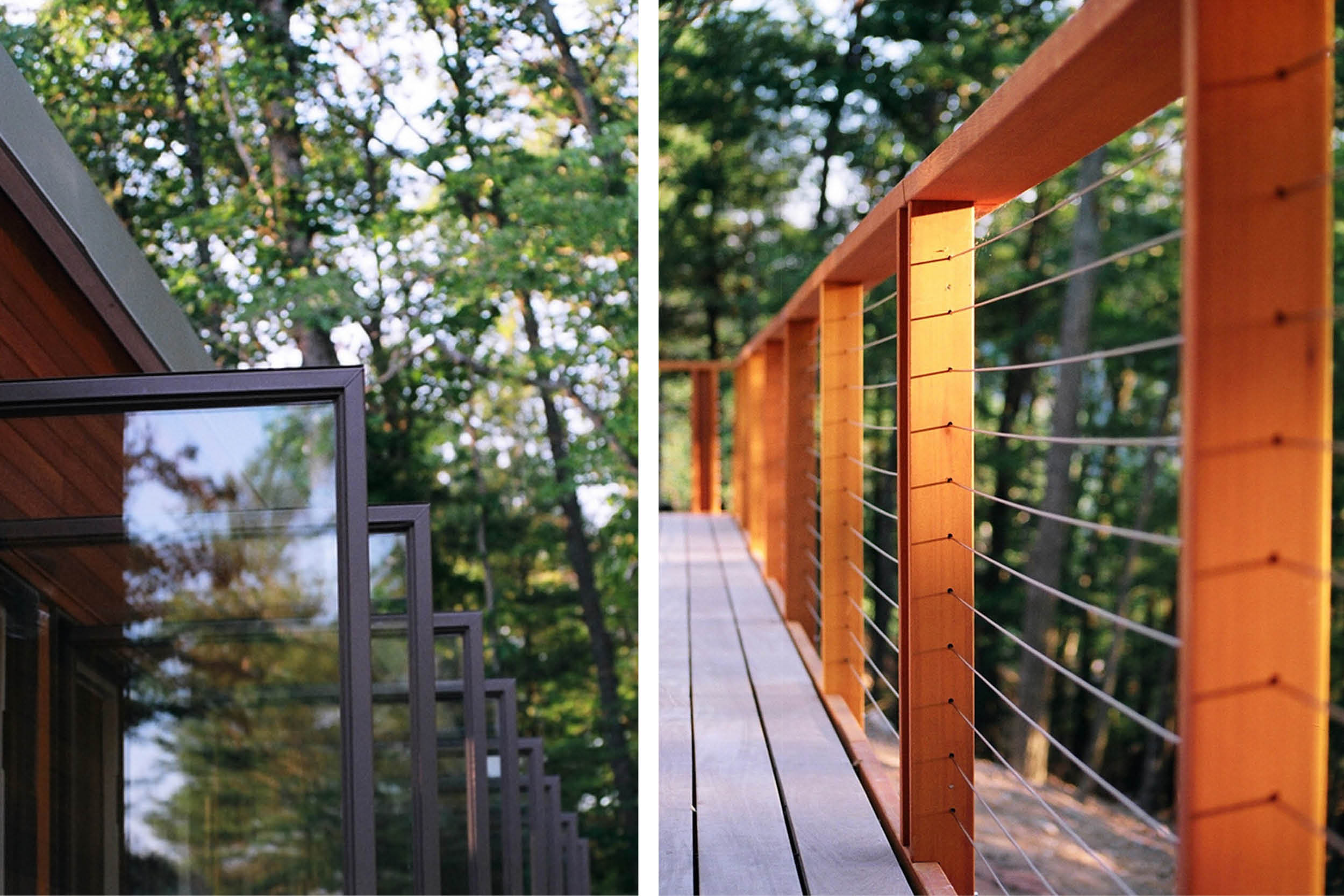 Modern Modular Prefab House | Steep Site | Cedar Siding Deck Cable Rails Windows | RES4 | West Virginia