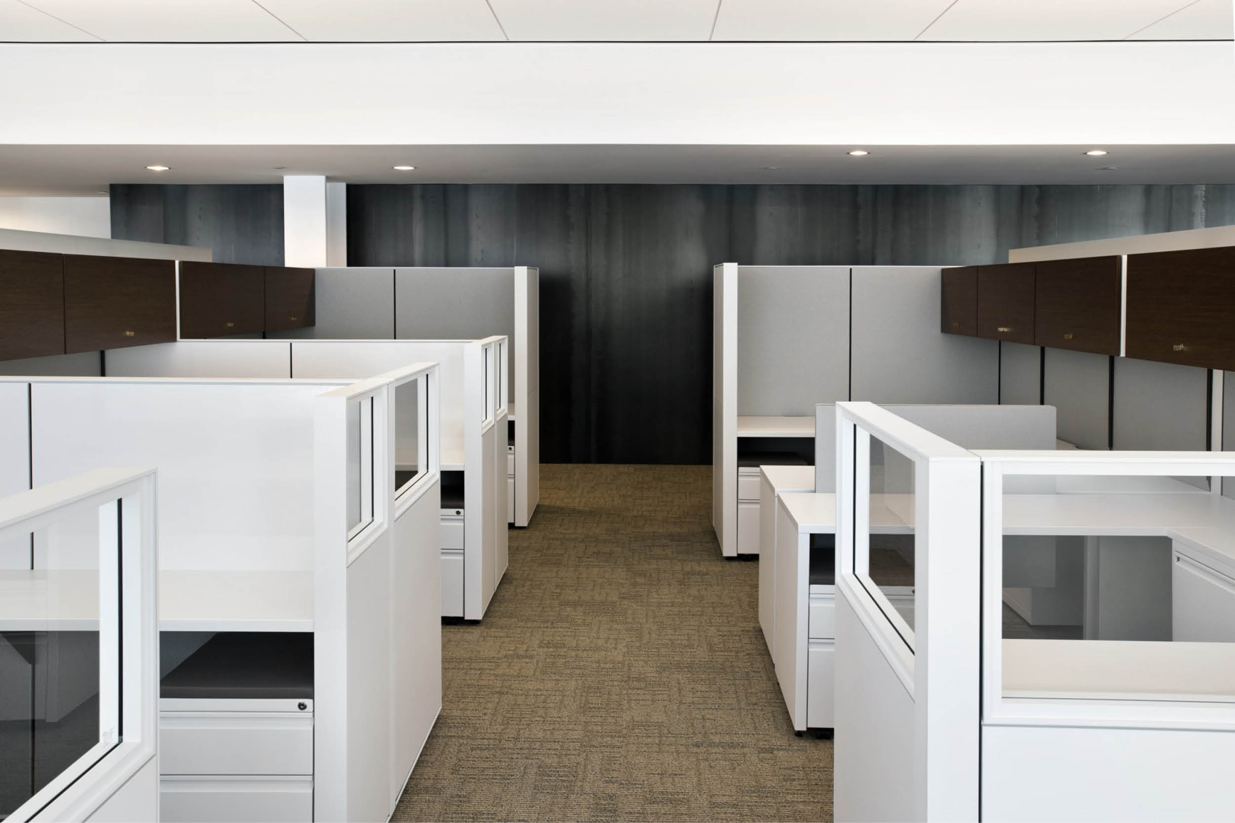 Modern Commercial Office | Open Office White Workstations | RES4