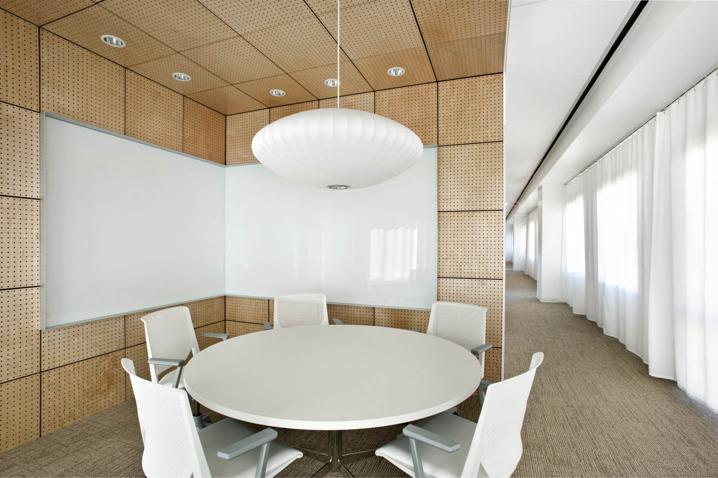Modern Commercial Office | Custom Corian Curved White Reception Desk Custom Millwork | RES4