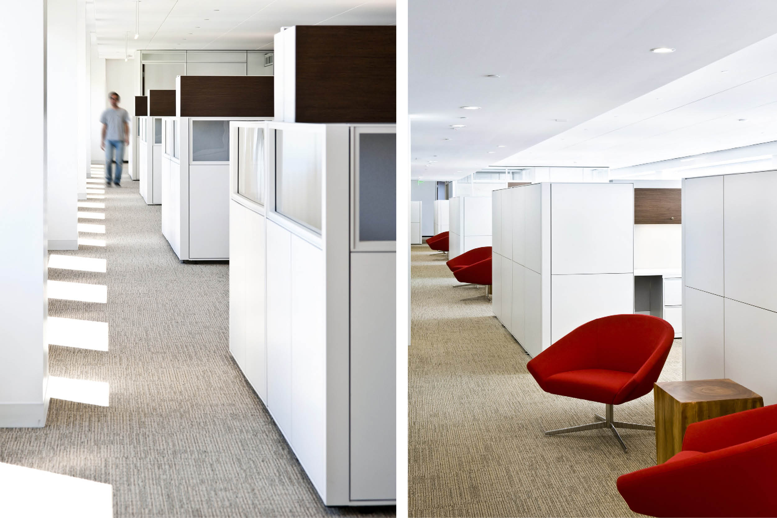 Modern Commercial Office | Open Office White Workstations | RES4