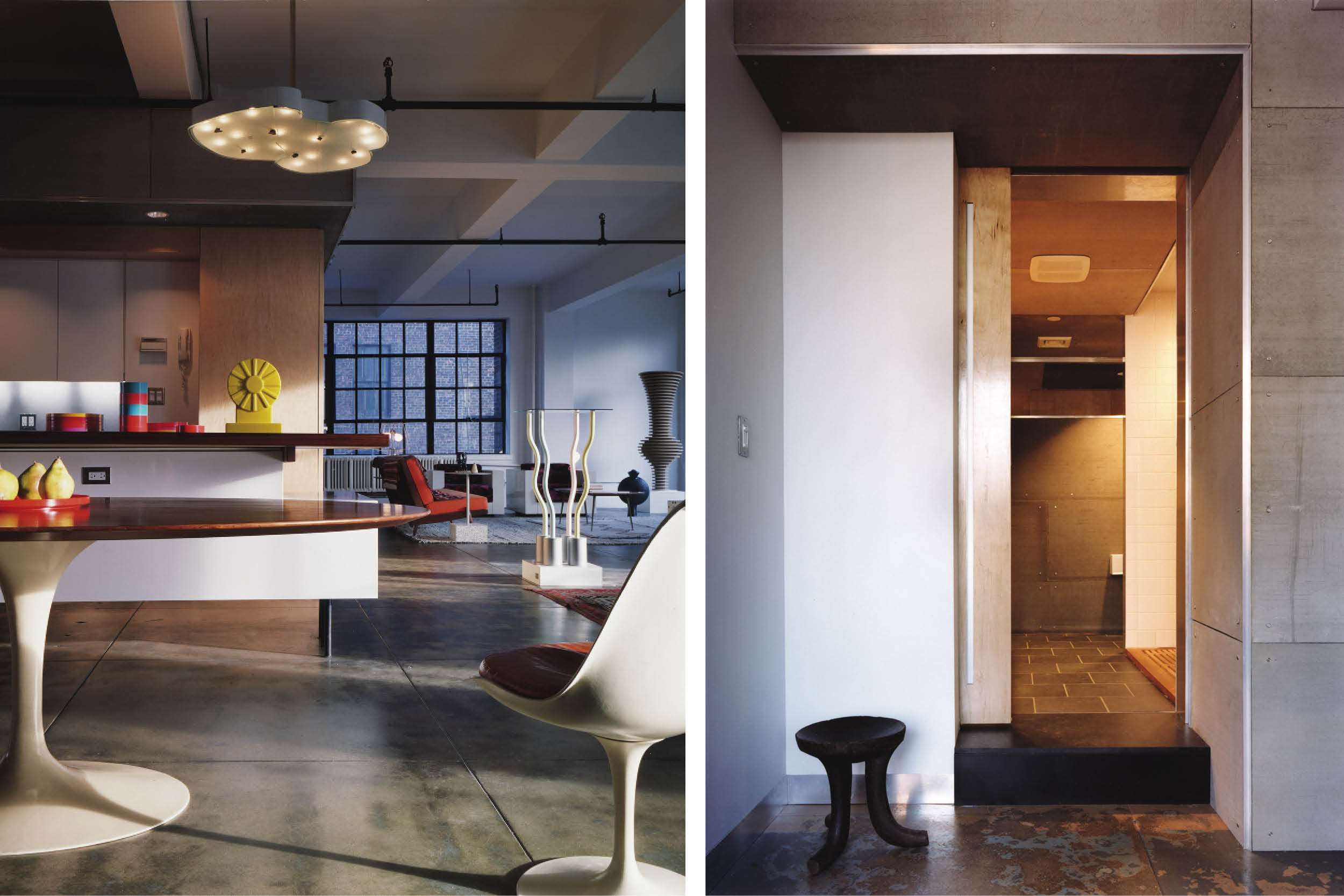 Modern Residential Loft Renovation | New York City Hell's Kitchen | Open Plan Custom Kitchen Millwork Cabinets | RES4