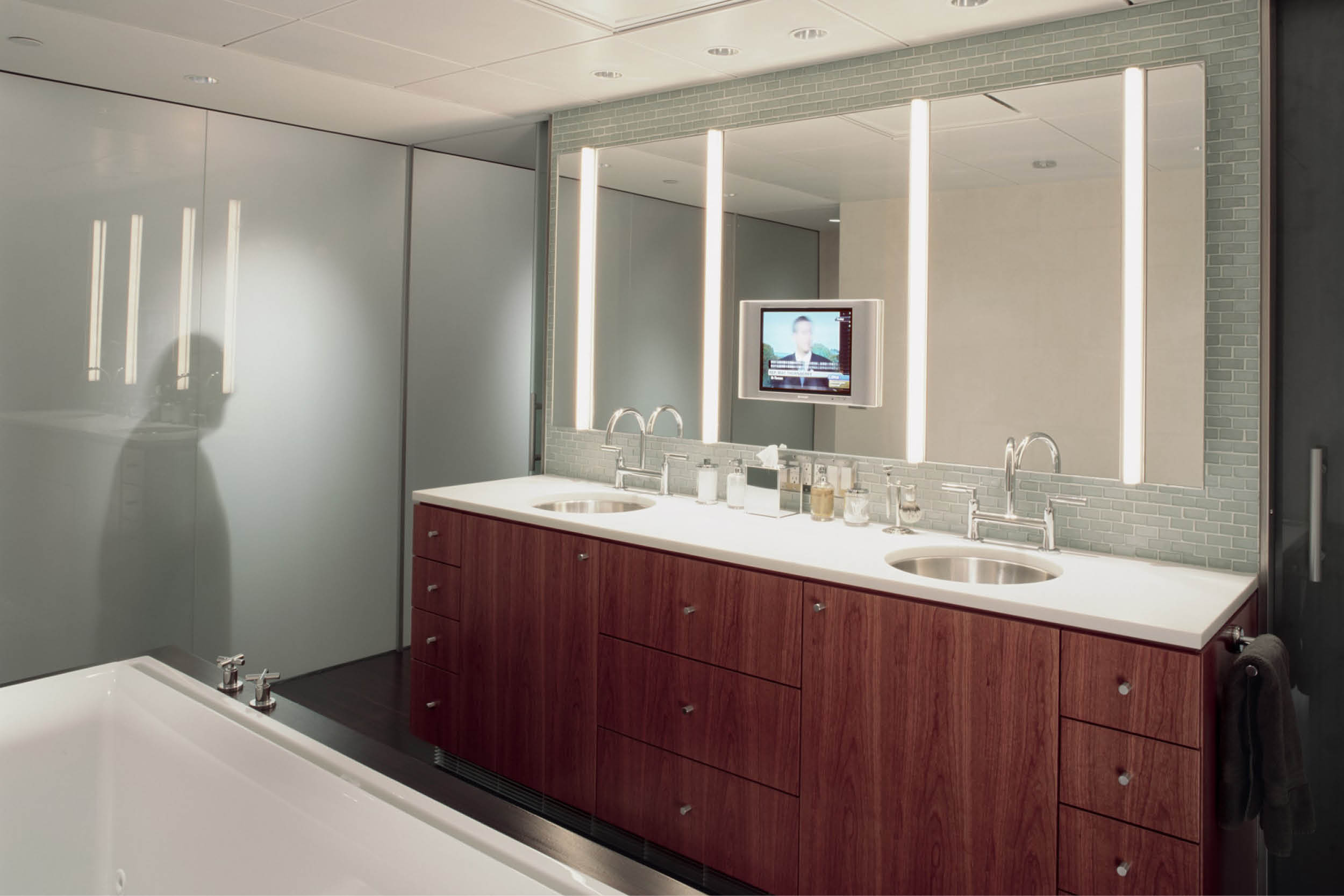 Modern Residential Loft Renovation | New York City | Custom Master Bath Cabinets | RES4