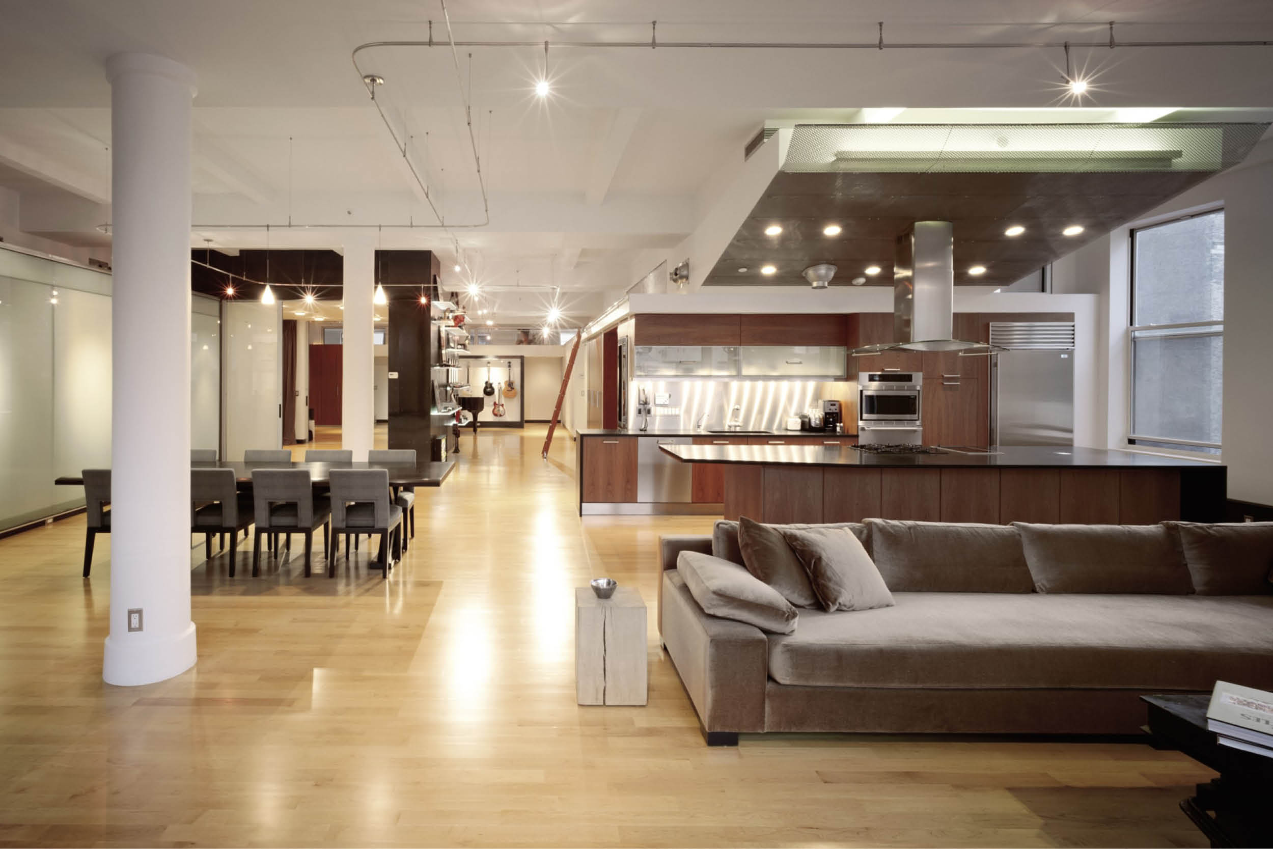 Modern Residential Loft Renovation | New York City | Custom Kitchen Cabinets Open Plan | RES4