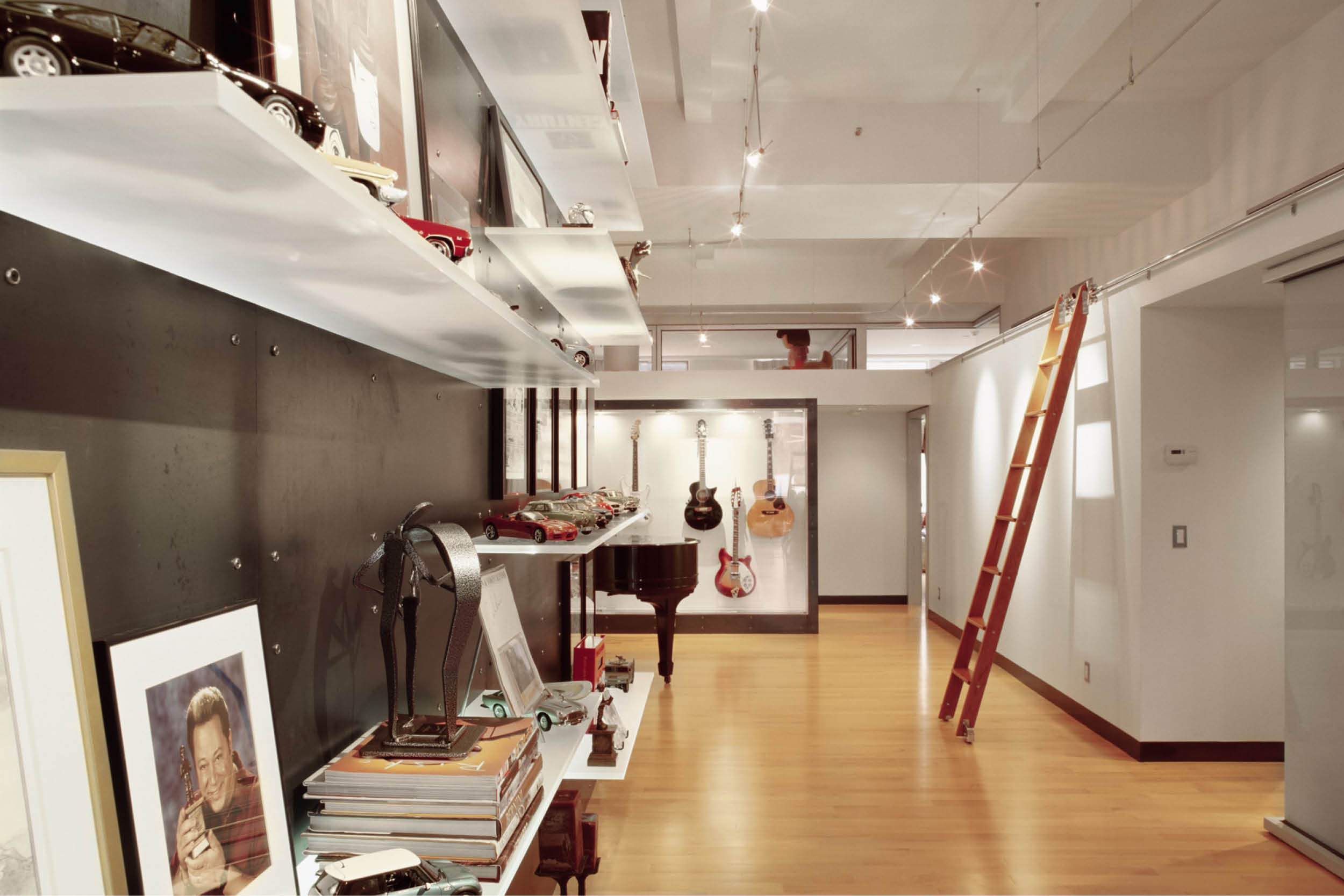 Modern Residential Loft Renovation | New York City | Open Plan Black Steel Wall Shelves | RES4