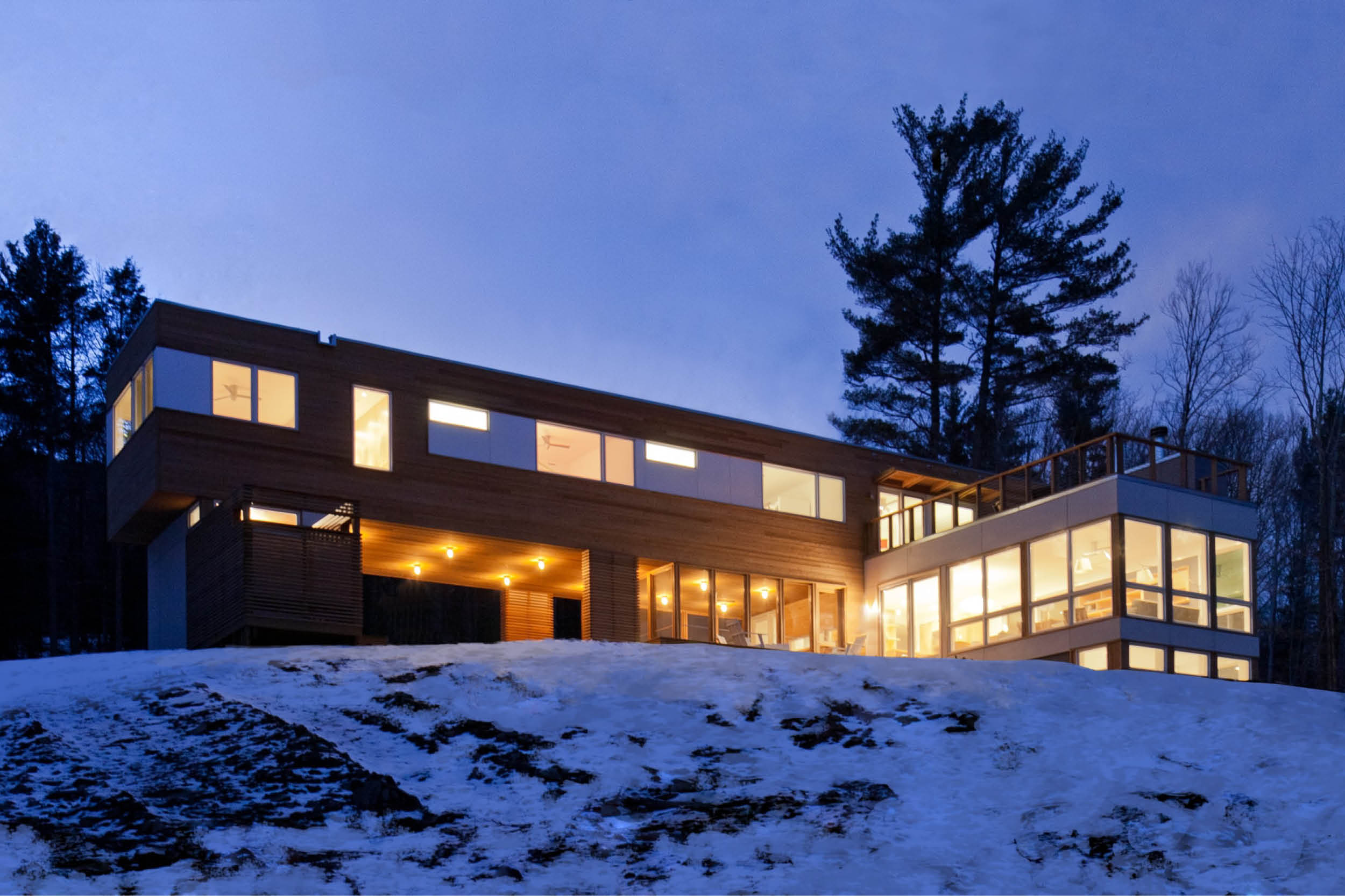 Modern Modular Prefab House | New York State | Cedar Siding Windows | RES4