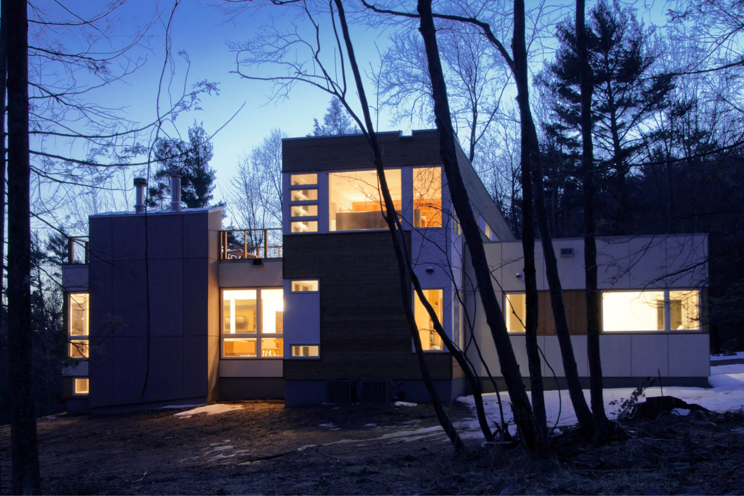 Modern Modular Prefab House | New York State | Cedar Siding White Windows | RES4