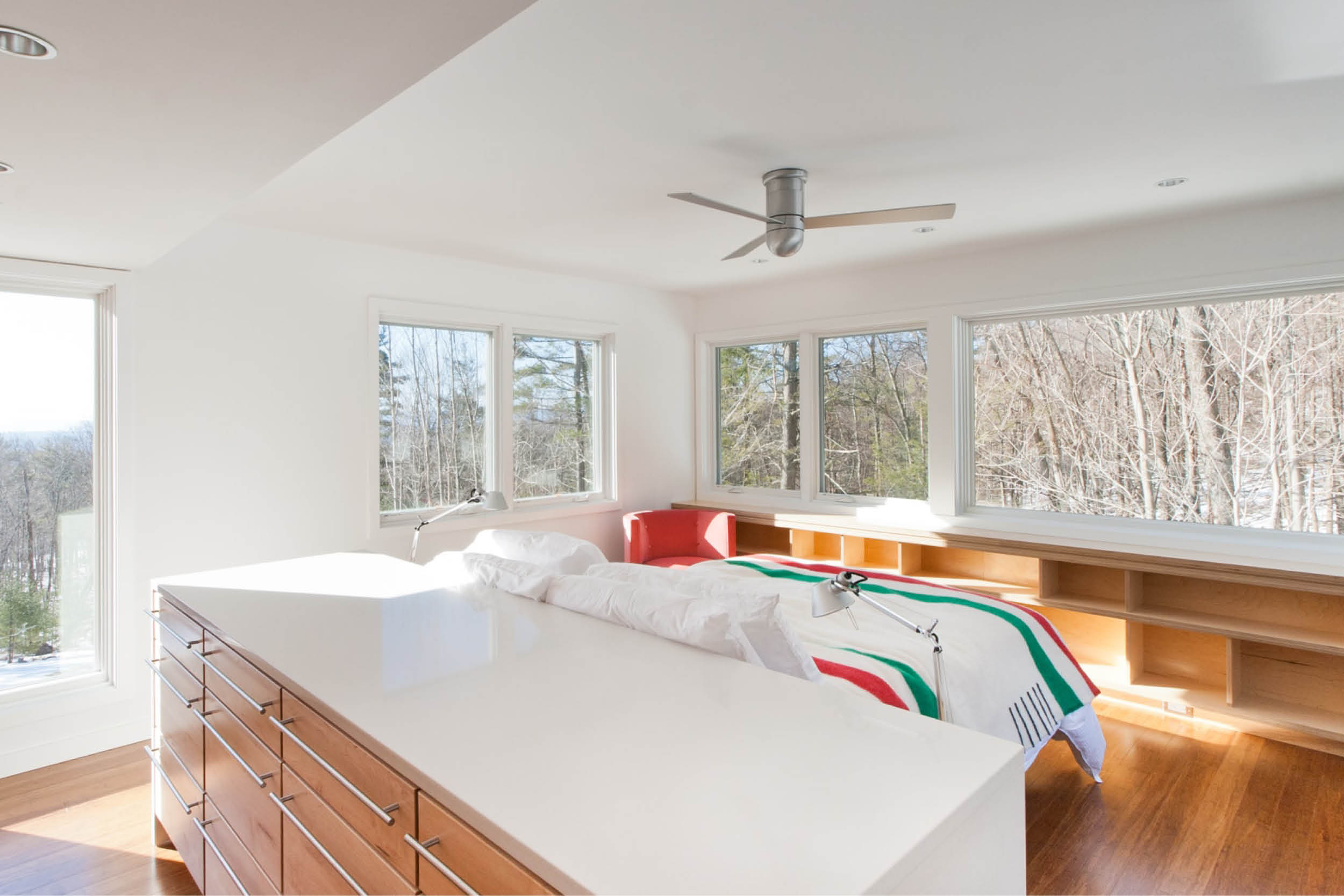 Modern Modular Prefab House | New York State | Bedroom Built In Millwork | RES4