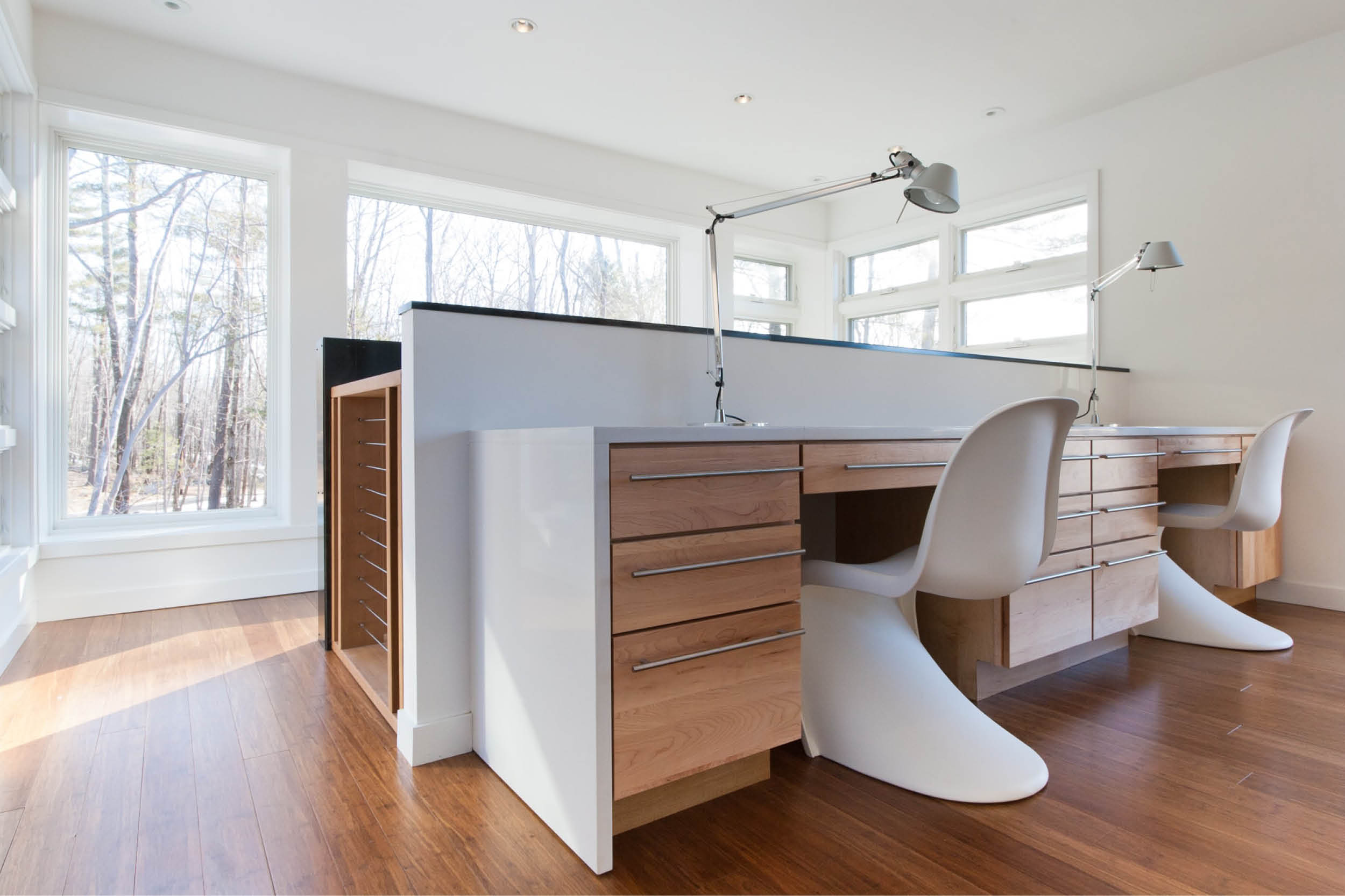 Modern Modular Prefab House | New York State | Study Built In Custom Desk | RES4