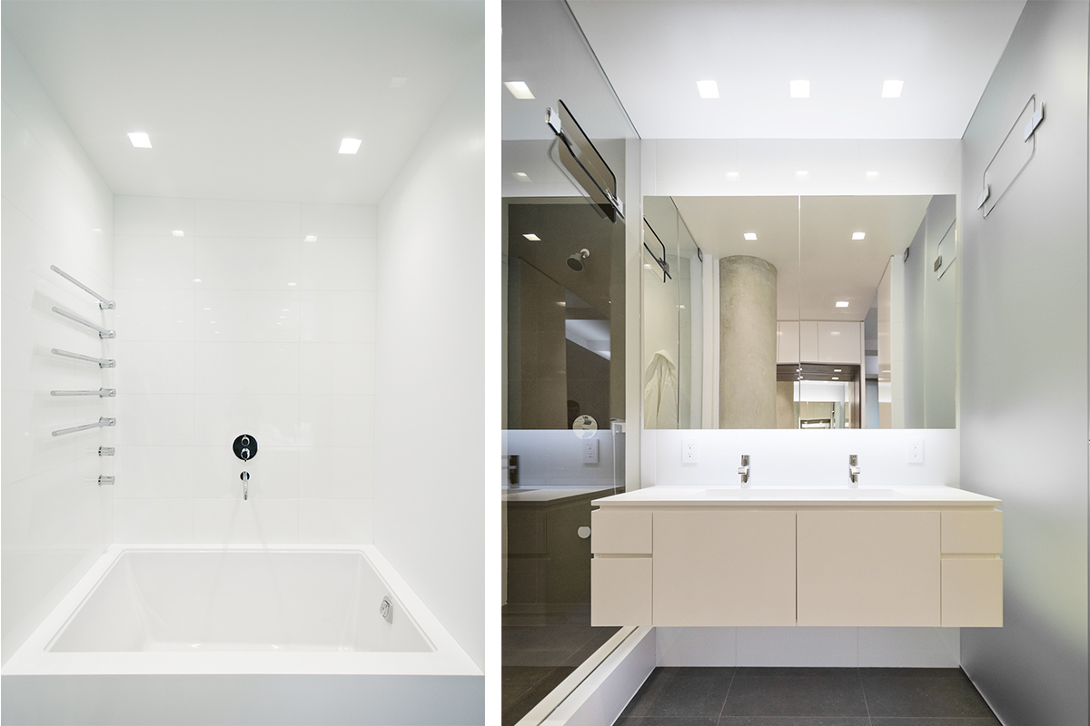 Modern New York City Lenox Hill Apartment Renovation | White Master Bath | RES4