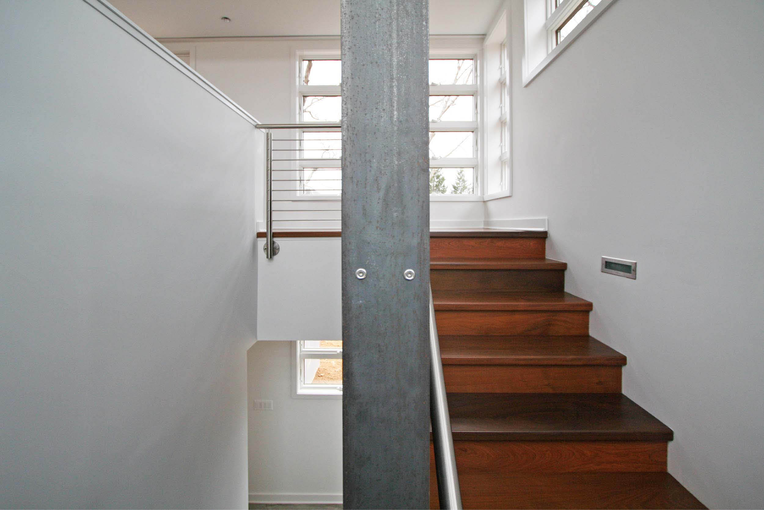 Modern Modular Prefab House Country Retreat | Black Steel Wood Stair | RES4